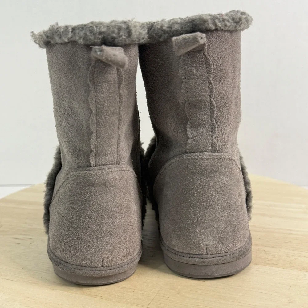 KATE SPADE Women's Boots Marie Faux Shearling Suede Leather Pull-On Shoes Size 9